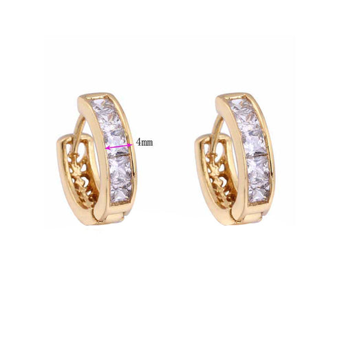 1pairclear crystal zircon 18k gold plated vintage retro hollow wide hoop earrings jewelry gift for women lady J4U66