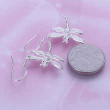 Crystal Dragonfly silver plated Earrings Jewelry trends exquisite beauty of high - quality Drop Earrings Women jewelry J4U66