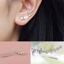 Women Earrings Four-prong Setting 7Pcs Cz Diamonds 18k Gold Plated Earrings Jewelry J4U66
