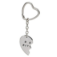 Friendship Forever Keychain Heart Pendant Pieces Broken Two Best Bitches Keyrings For Women Jewelry Gold Silver Colors J4U66