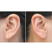 Hoop Earrings Silver Small Thin Smooth Circle Earrings Loop Earrings for Women Jewelry J4U66