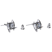 Lovely Elegant Crystal Rhinestone Square Ear Stud Earrings for Women J4U66