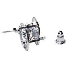 Lovely Elegant Crystal Rhinestone Square Ear Stud Earrings for Women J4U66