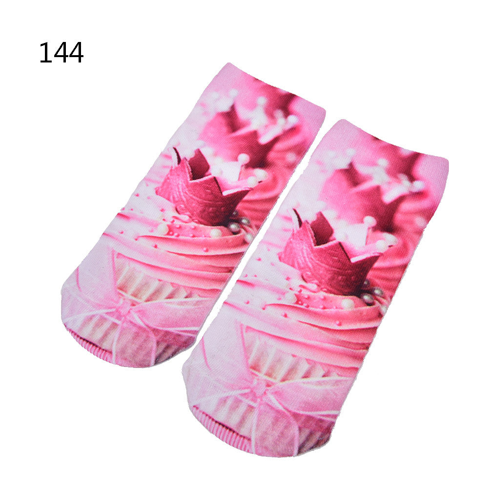 Cute fruit color cotton sock  styleWomen's slippers socksWomen's thin sock J4U66