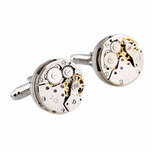 Jewelry Classic Shirt Cufflinks For Men Silver Mechanical Watch Movement Cuff Buttons Business Cufflinks J4U66
