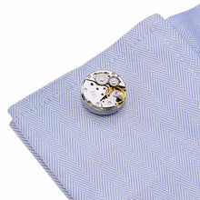 Jewelry Classic Shirt Cufflinks For Men Silver Mechanical Watch Movement Cuff Buttons Business Cufflinks J4U66