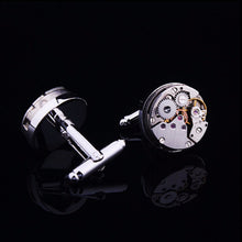 Jewelry Classic Shirt Cufflinks For Men Silver Mechanical Watch Movement Cuff Buttons Business Cufflinks J4U66