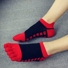 Mens Toe Socks Cotton Five Fingers Socks Casual Socks with Toes Ankle Socks 5 colors J4U66