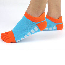Mens Toe Socks Cotton Five Fingers Socks Casual Socks with Toes Ankle Socks 5 colors J4U66