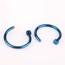 Nose Open Hoop Ring Earring Body Piercing Studs Gift Stainless Steel J4U66