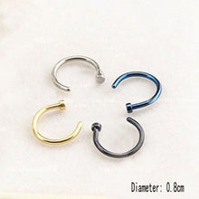 Nose Open Hoop Ring Earring Body Piercing Studs Gift Stainless Steel J4U66