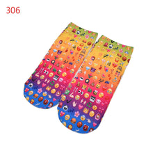 Quality Socks 3D Printing Women Sock Emoji Pattern Cute Feminina Funny Low Ankle Socks J4U66