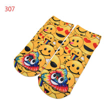 Quality Socks 3D Printing Women Sock Emoji Pattern Cute Feminina Funny Low Ankle Socks J4U66