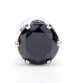 White Black Magnetic Magnet Ear Stud Earrings Easy Use Crystal Stone Stud Earrings For Women Men Clip On No Ear Hole Gift J4U66