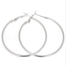 Women Boho Style Vintage Alloy Silver and Gold plated Round Loop Hoop Big Circle Earrings Party Jewelry J4U66