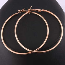 Women Boho Style Vintage Alloy Silver and Gold plated Round Loop Hoop Big Circle Earrings Party Jewelry J4U66