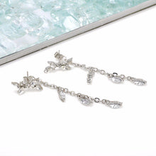 Women Rhinestone Alloy Super Long Tassels Drop Dangle Earrings Cocktail Party Linear Jewelry  J4U66