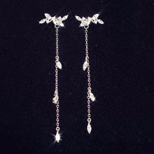 Women Rhinestone Alloy Super Long Tassels Drop Dangle Earrings Cocktail Party Linear Jewelry  J4U66