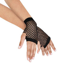 Women's FishNet Gloves Short Coarse Screen Mesh Gloves Sexy Victor Nightclub Sexy Mittens J4U66