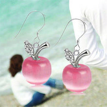 earrings Women Apple shape opal earrings ear buckle models jewelry retro White Pink Colors J4U66