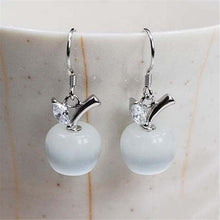 earrings Women Apple shape opal earrings ear buckle models jewelry retro White Pink Colors J4U66