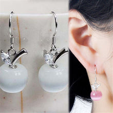 earrings Women Apple shape opal earrings ear buckle models jewelry retro White Pink Colors J4U66