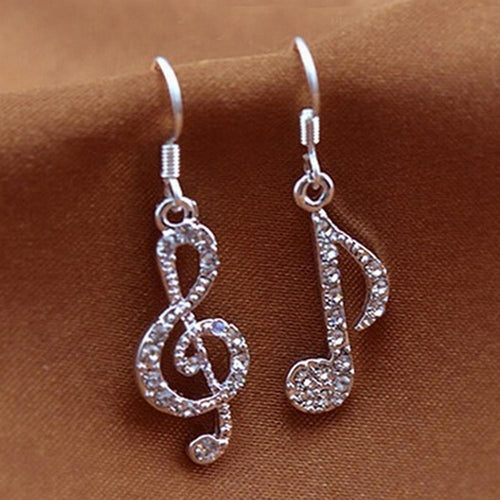 1Paor Womens Girls Trendy Fancy Treble Music Note Ear Hook Dangle Earring Charm Wedding Gift Jewelry J4U66