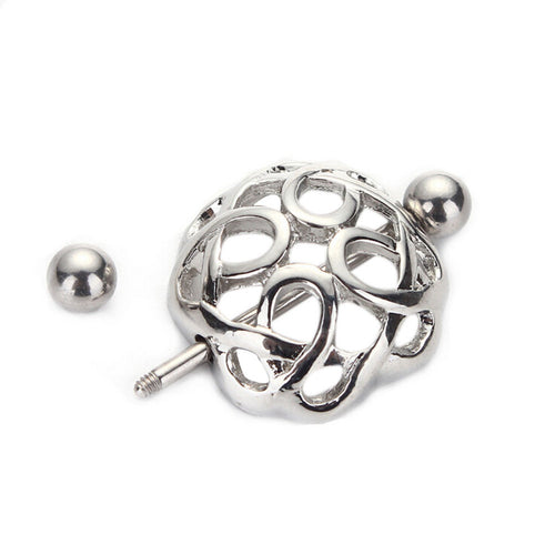 12g Surgical Steel Nipple Ring Piercing Shield Clip On Nest Ring Shape Women Body Jewelry  J4U66