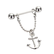 316L Surgical Steel Anchor Dangle Body Piercing Nipple Rings Piercing Shields Bar 14G for Women/Men Best Gift J4U66