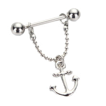 316L Surgical Steel Anchor Dangle Body Piercing Nipple Rings Piercing Shields Bar 14G for Women/Men Best Gift J4U66
