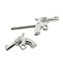 316L Surgical Steel Double Guns Nipple Rings Body Jewelry Nipple Barbells J4U66
