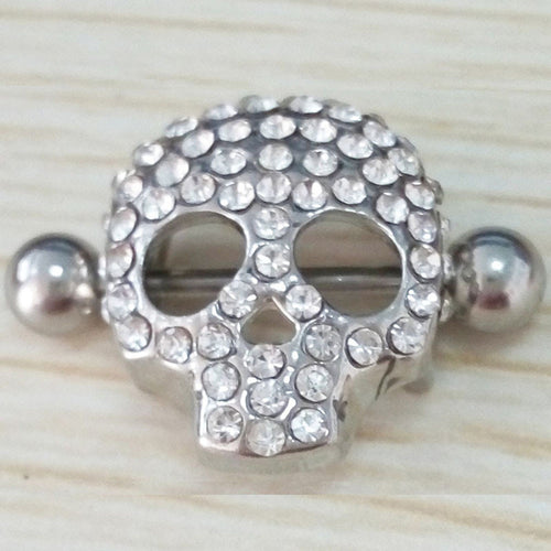 316L Surgical Steel Nipple Jewelry Skull Nipple Shield Nipple Ring Body Jewelry Nipple Piercing J4U66