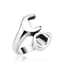 316L Titanium Stainless Steel Punk Biker Wrench Man Rings Jewelry Man Ring J4U66