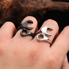 316L Titanium Stainless Steel Punk Biker Wrench Man Rings Jewelry Man Ring J4U66