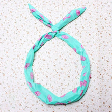 6 Colors Women Bunny Rabbit Ear Ribbon Headwear Korean Lips Hairband Metal Wire Scarf Headband Hair Band Accessories J4U66