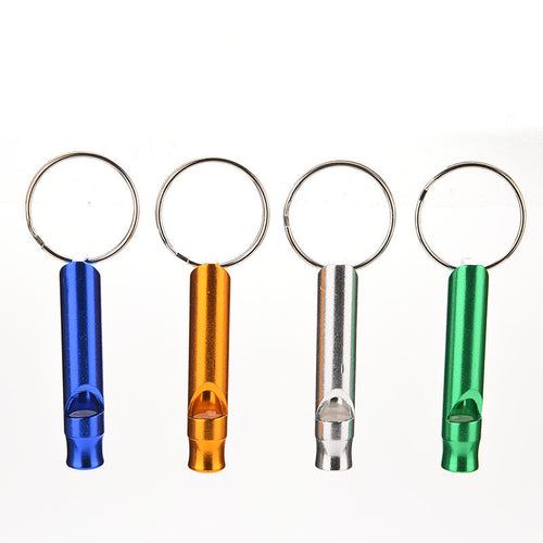 Aluminum Alloy Whistle Keyring Keychain Mini For Outdoor Emergency Survival Safety Sport Camping Hunting J4U66