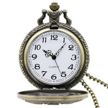 Antique Bronze Dad Pattern Quartz Pocket Watch/Pendant Chain Necklace Fob Watch Father's Day Gift J4U66