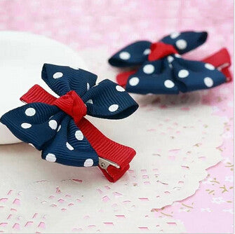 Big bow dot children kids baby girls hair accessories clip hairpins barrettes headwear flower Boutique J4U66
