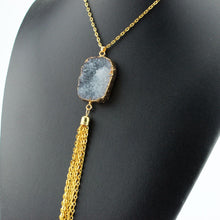 Bohemia Stone Necklace Colorful Tassel Pendant Tibetan Natural Stone Necklace Opal Turquoise Necklace J4U66