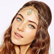 Boho Women Metal Rhinestone Head Chain Jewelry Headband Head Piece Hair band J4U66