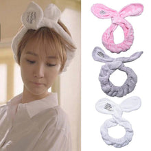 Cute Big Rabbit Ear Soft Towel Hair Band Wrap Headband For Bath Spa Make Up J4U66