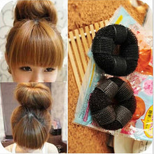 DIY Lady Headwear Hair Accessories Pure Knitted Hair Bun Ring Hair Donut Sponge Hair Styling Tool J4U66