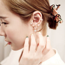 Double Bling Rhinestone Zircon Crystal Ball Silver Earrings Ear Stud J4U66