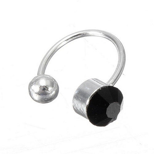 Ear Clip Cuff Wrap Earrings Crystal Rhinestone Nose No piercing Clip on Women Men Party Jewelry J4U66