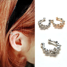 Ear Cuff Wrap Rhinestone Cartilage Clip On Earring J4U66