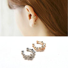 Ear Cuff Wrap Rhinestone Cartilage Clip On Earring J4U66