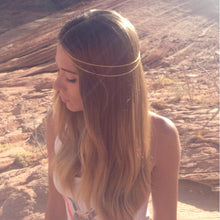 Boho Gold Metal Tassel Head Chain Hair Jewelry Head Pieces For Women Hair Accessories J4U66