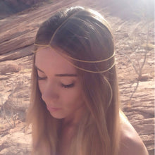 Boho Gold Metal Tassel Head Chain Hair Jewelry Head Pieces For Women Hair Accessories J4U66