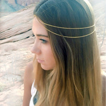 Boho Gold Metal Tassel Head Chain Hair Jewelry Head Pieces For Women Hair Accessories J4U66