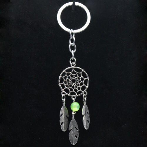 Dream Catcher Key Chain Silver Ring Feather Tassels Keyring Keychain For Gift Indian Style  J4U66